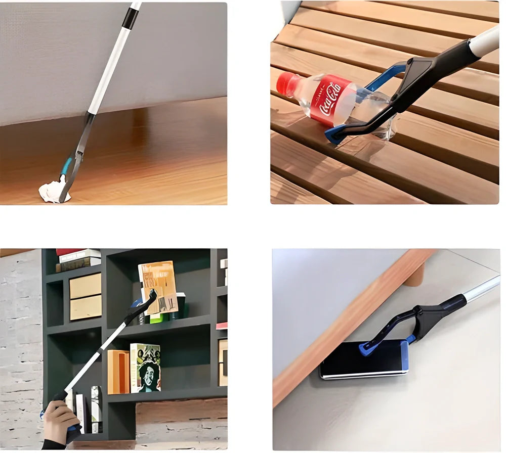 Easy-Reach™ Foldable Grabber Stick with 26-inch extended reach, 90-degree rotating and locking jaw, and soft, non-slip grip for secure item retrieval