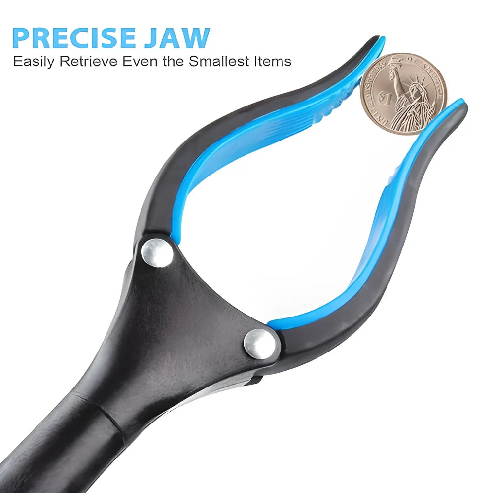 Easy-Reach™ Foldable Grabber Stick with 26-inch extended reach, 90-degree rotating and locking jaw, and soft, non-slip grip for secure item retrieval