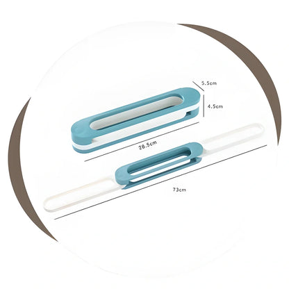 Fold-Away Slipper Organizer made of sturdy ABS plastic with a foldable design and adhesive backing for damage-free installation