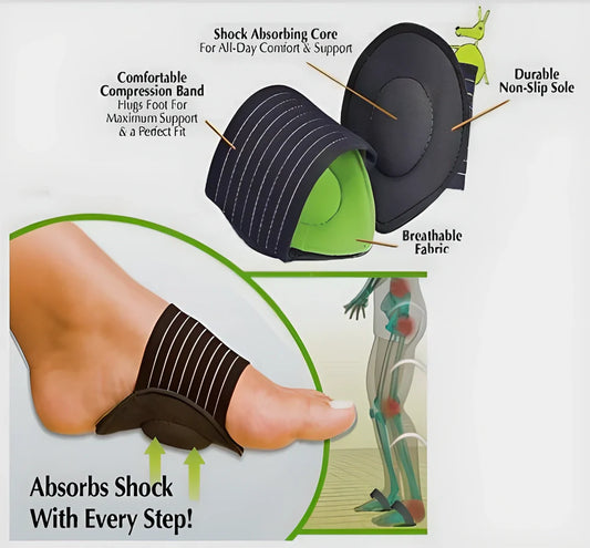 Comfortable Foot Arch Shock Absorbers with Cushioning and Shock Absorption for All-Day Pain Relief