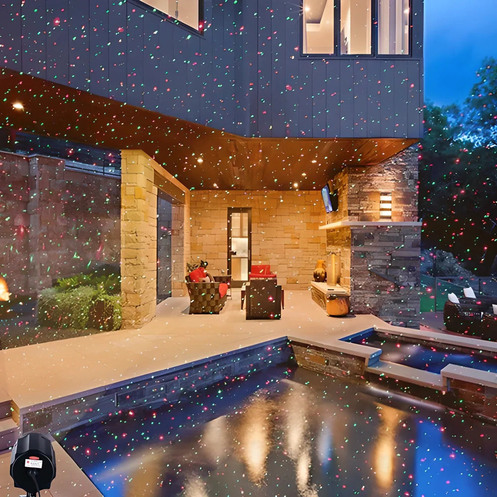 Garden Sky Star Laser Projector - Mesmerizing cascading stars that transform your backyard into a winter wonderland