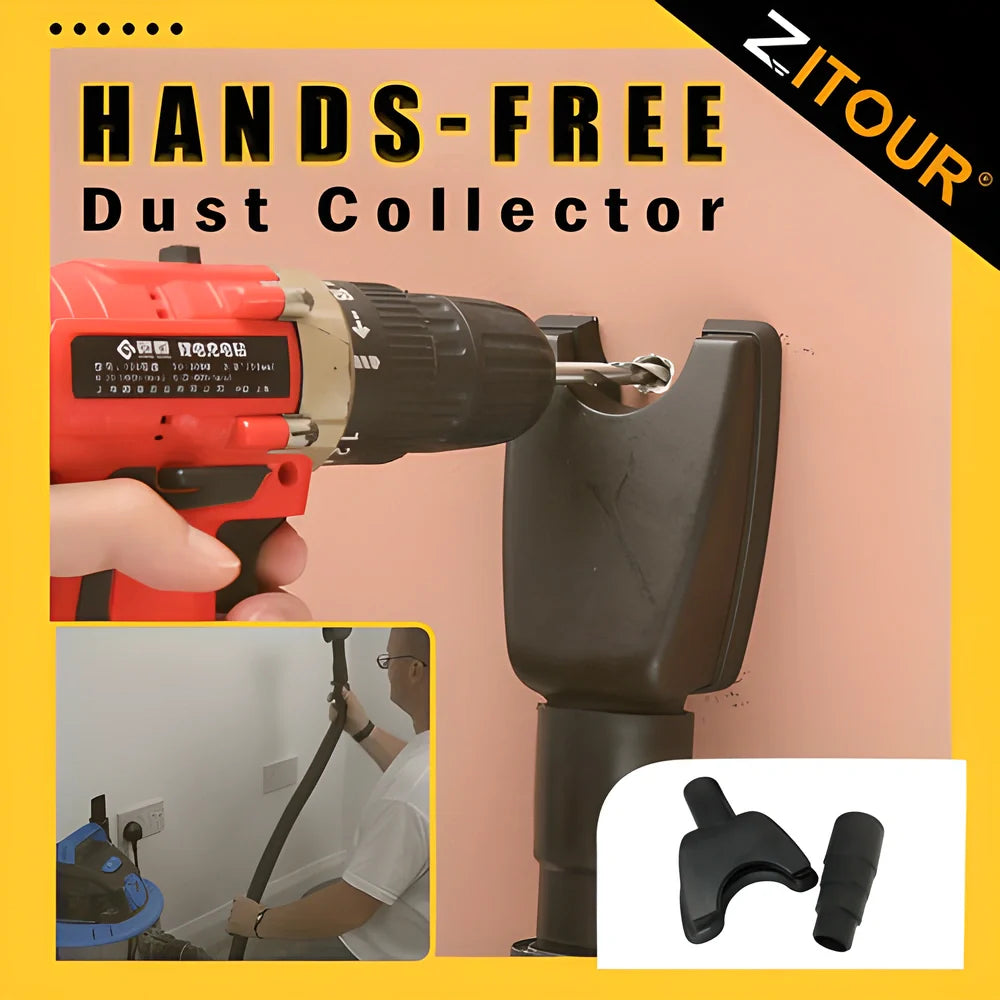 Zezzo Hands-Free Smart Drill Dust Collector effectively traps drilling debris and dust for a cleaner workspace