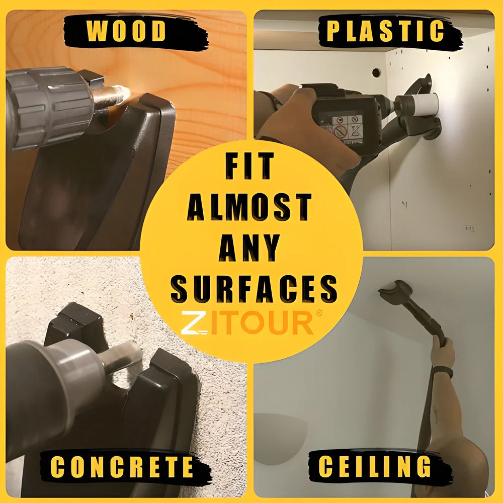 Zezzo Hands-Free Smart Drill Dust Collector effectively traps drilling debris and dust for a cleaner workspace