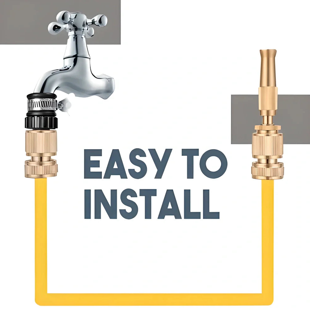 Mighty Adjustable High-Pressure Hose Nozzle - Powerful cleaning tool for cars, driveways, and more