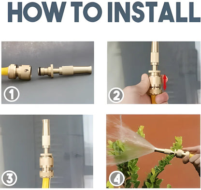 Mighty Adjustable High-Pressure Hose Nozzle - Powerful cleaning tool for cars, driveways, and more