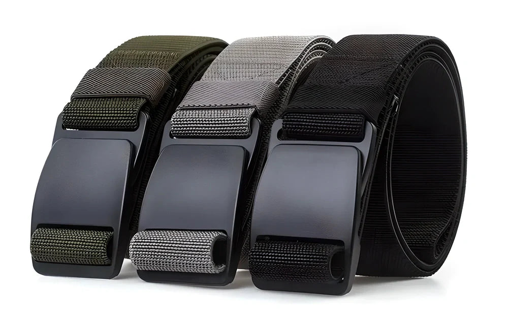 Premium Elastic Stretch Belt in Black and Gray colors with adjustable lengths