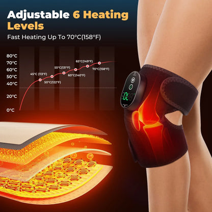 Electric Heating Therapy and Vibration Massager for Knee, Shoulder, and Elbow Pain Relief