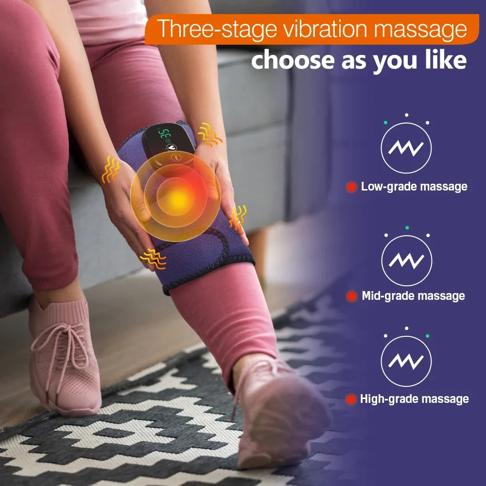 Electric Heating Therapy and Vibration Massager for Knee, Shoulder, and Elbow Pain Relief