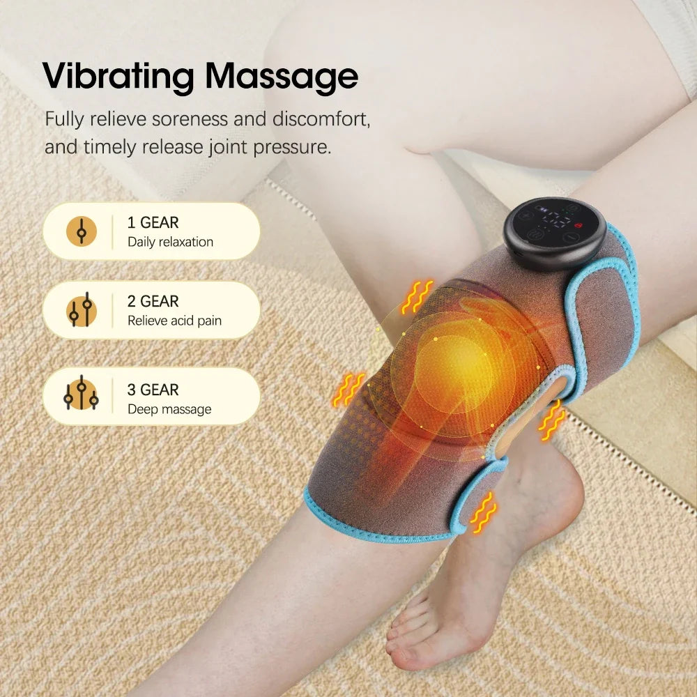 Electric Heating Therapy and Vibration Massager for Knee, Shoulder, and Elbow Pain Relief