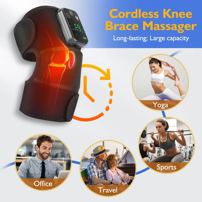 Electric Heating Therapy and Vibration Massager for Knee, Shoulder, and Elbow Pain Relief
