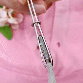 DIY Rope Threader Clips in various colors, used to easily thread ropes, cords, and elastic through clothing, bags, and craft projects