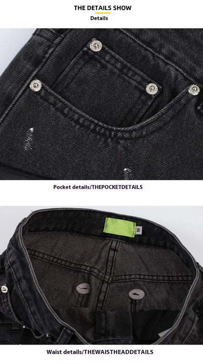 Versatile and cozy men's hooded cotton jacket in shrimp blue and black colors