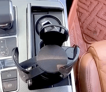 Multipurpose Car Cup Holder and Organizer with rotating design, adjustable cup mouth, and non-slip base