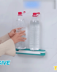 Fold-Away Slipper Organizer made of sturdy ABS plastic with a foldable design and adhesive backing for damage-free installation