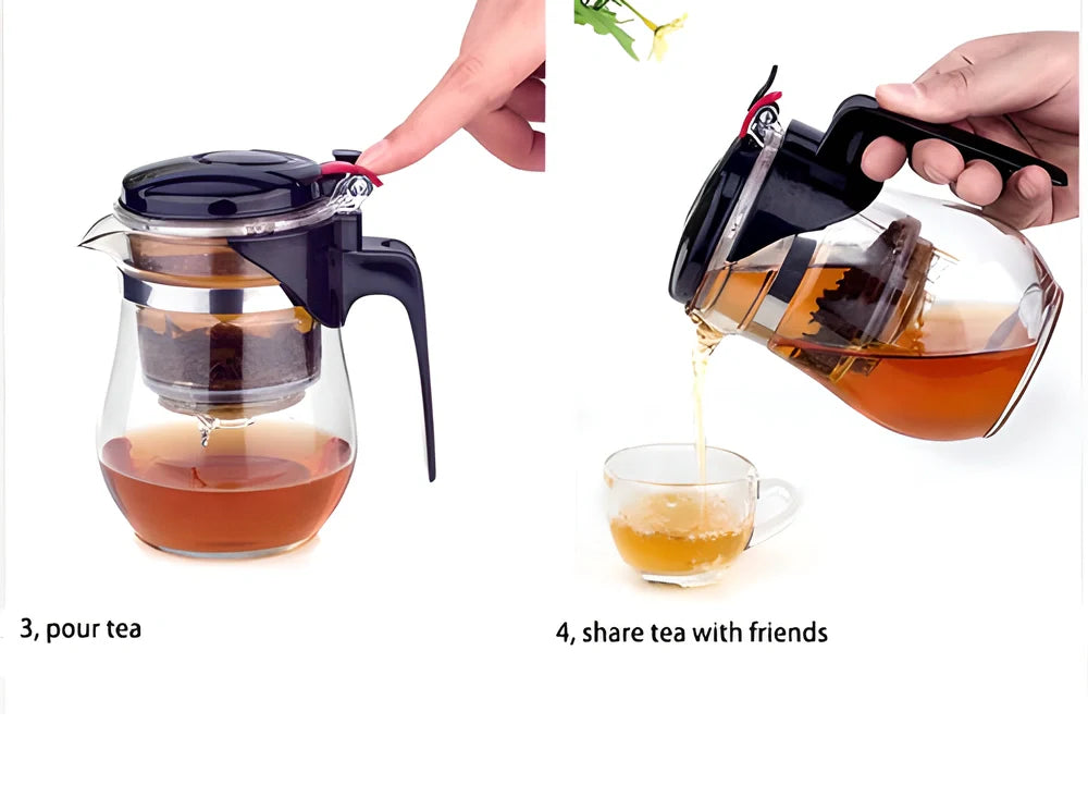 Elegant Japanese Glass Teapot with Stainless Steel Accents for Brewing Perfect Tea