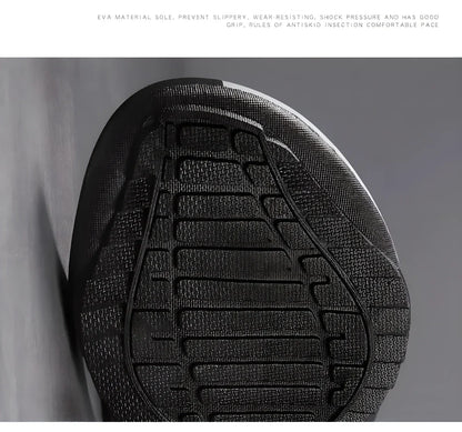 Lightweight, comfortable men's woven sandals with flexible sole and anti-slip tread