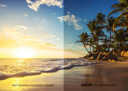 KDEAM Polarized Rimless Sunglasses for Men - Flexible, Durable, and Lightweight Design with UV400 Protection