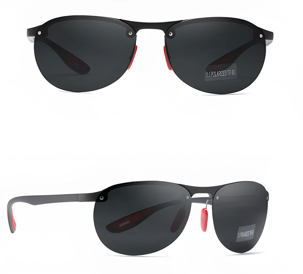 KDEAM Polarized Rimless Sunglasses for Men - Flexible, Durable, and Lightweight Design with UV400 Protection