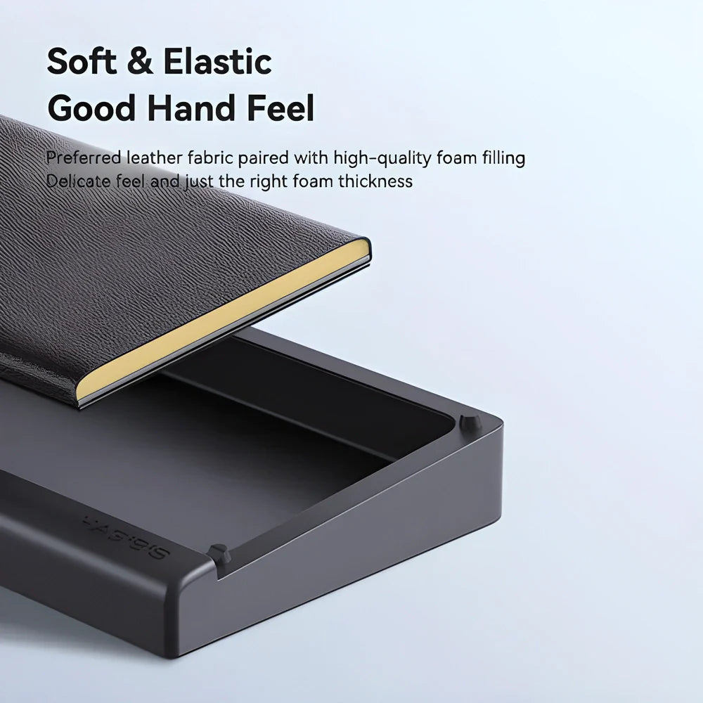 Ergonomic soft memory foam keyboard wrist rest pad with convenient storage box for desktop organization