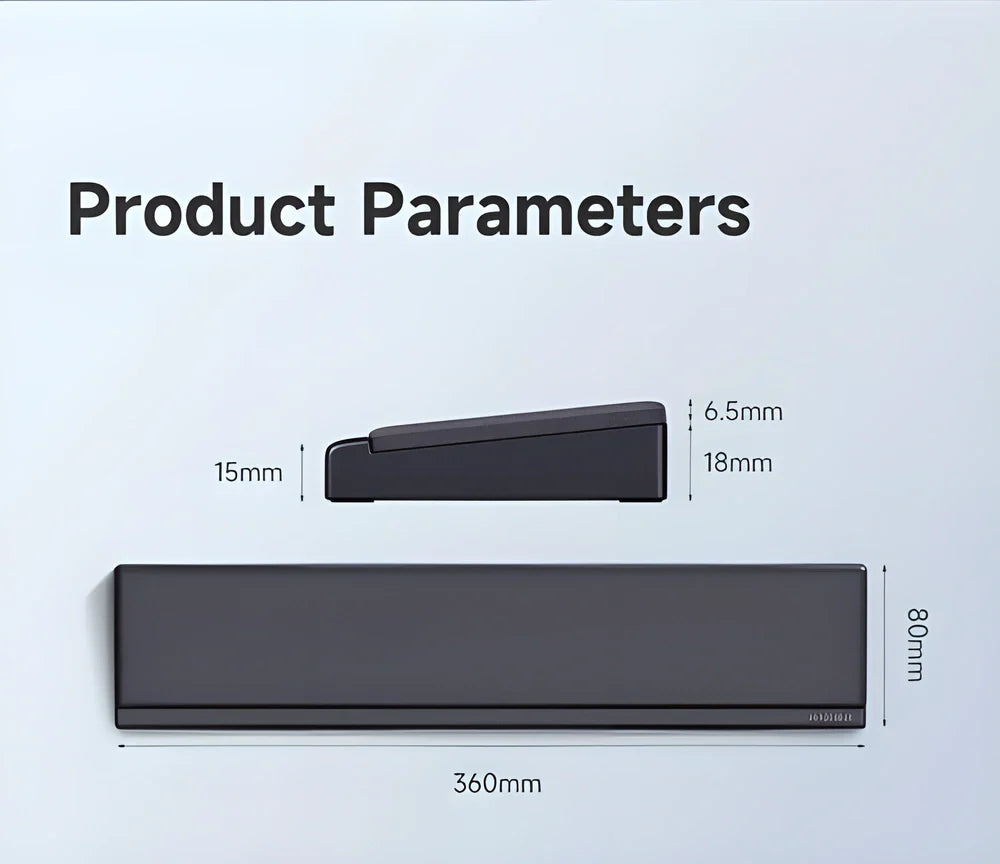 Ergonomic soft memory foam keyboard wrist rest pad with convenient storage box for desktop organization