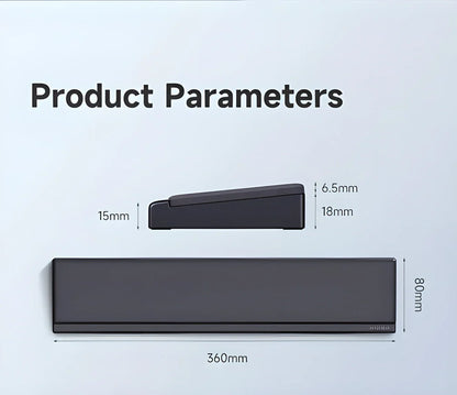 Ergonomic soft memory foam keyboard wrist rest pad with convenient storage box for desktop organization