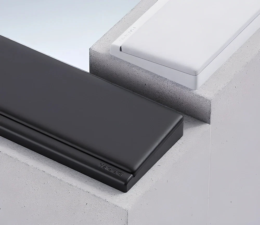 Ergonomic soft memory foam keyboard wrist rest pad with convenient storage box for desktop organization