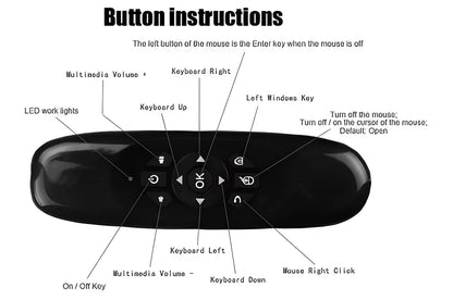 Keymote™ C120 BT Smart Air-Mouse - 3-in-1 wireless keyboard, air mouse, and smart remote control