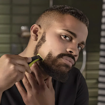 Premium rechargeable electric shaver with multiple comb sizes for customized, irritation-free grooming