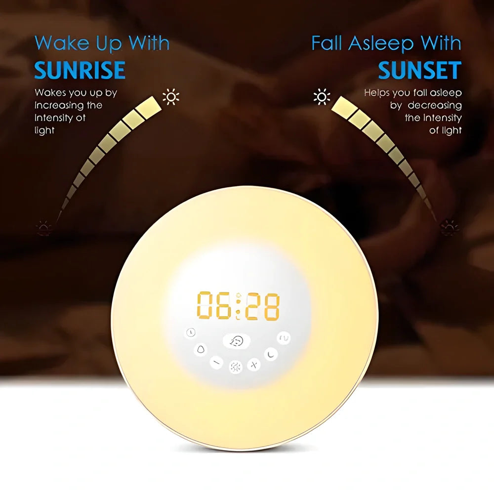 NATURECALL™ Smart Sleep LED Alarm Clock with gradual sunrise simulation and nature sounds for a natural wake-up experience