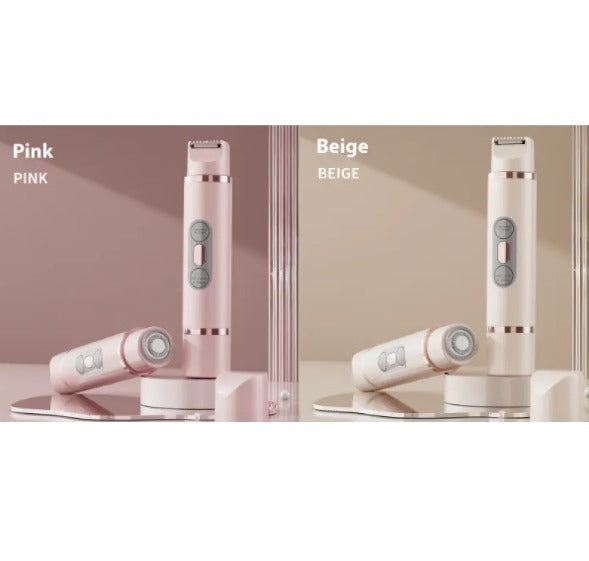 Dual-Head Electric Razor: Painless Women's Epilator for Bikini, Underarm, Face & Body Hair Removal