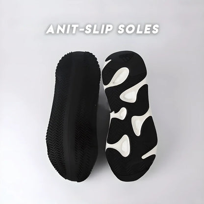 Waterproof, anti-slip shoe covers in various colors to protect shoes from rain, snow, and slush