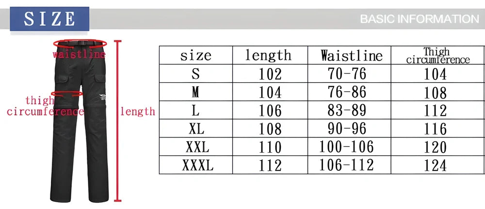 Convertible cargo pants with detachable legs and adjustable belt for versatile outdoor wear