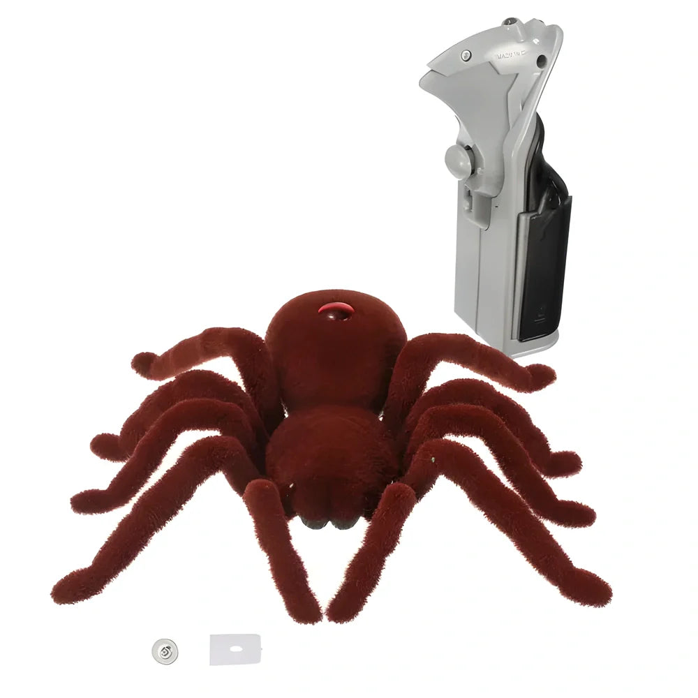 Realistic Remote Control Spider Toy with Lifelike Movement and Glowing LED Eyes