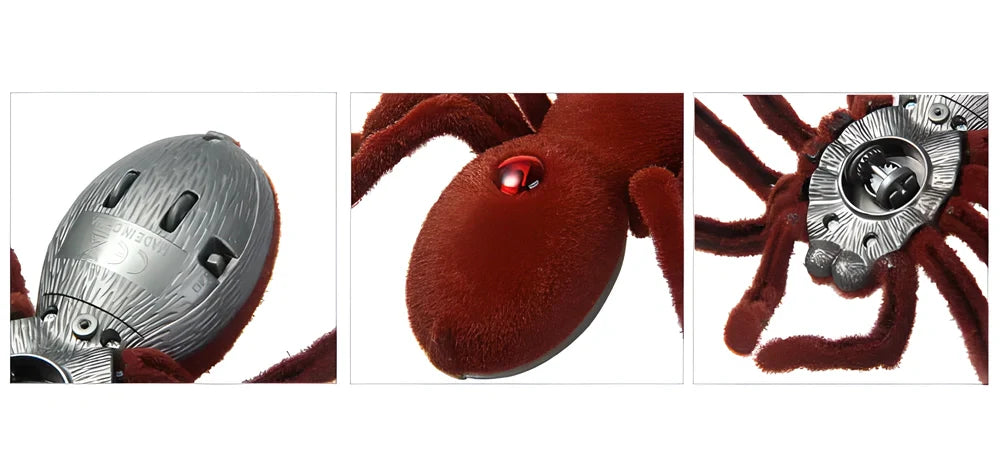 Realistic Remote Control Spider Toy with Lifelike Movement and Glowing LED Eyes
