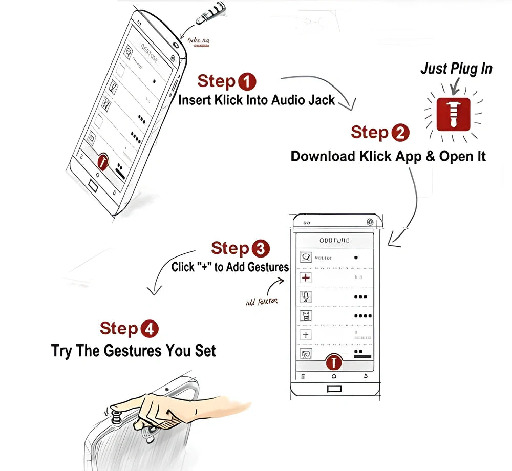 Two Smart Buttons for Android devices, allowing instant access to apps and functions with a simple press