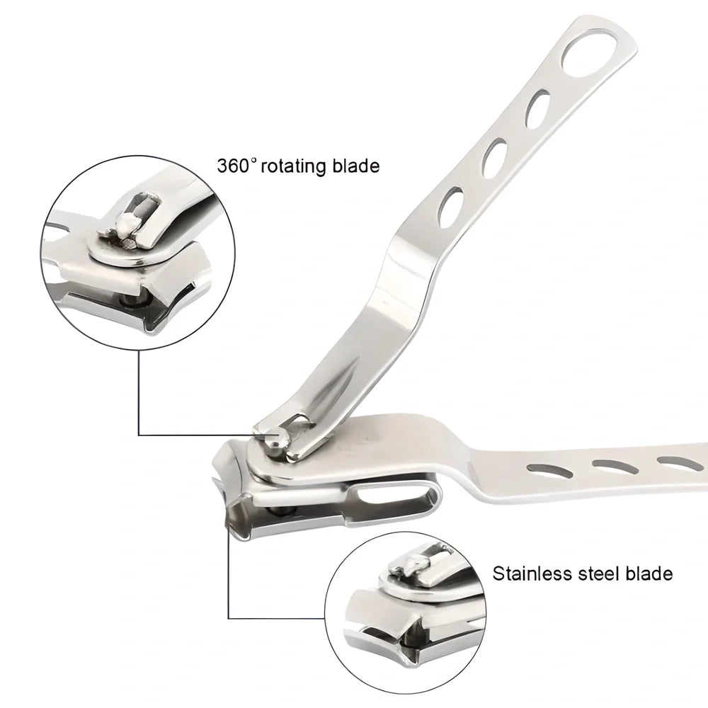 Durable Ergonomic Rotating Nail Clipper with 360-degree Rotating Head and Comfortable Grip for Convenient Nail Trimming