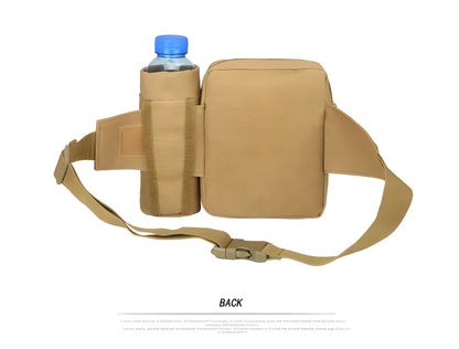 Durable tactical water bottle holder with adjustable waist belt, made from high-quality nylon for outdoor activities