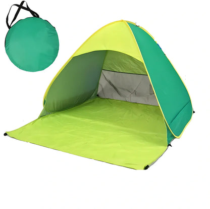 ProPop™ Anti-UV Pop-Up Tent in various color options, with a compact folded size and quick setup design for outdoor use.