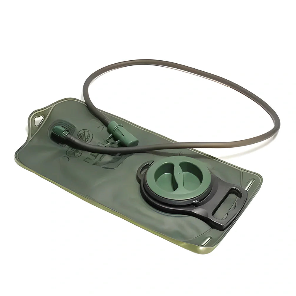 2L TPU Hydration System in army green color, designed for outdoor activities and active lifestyles