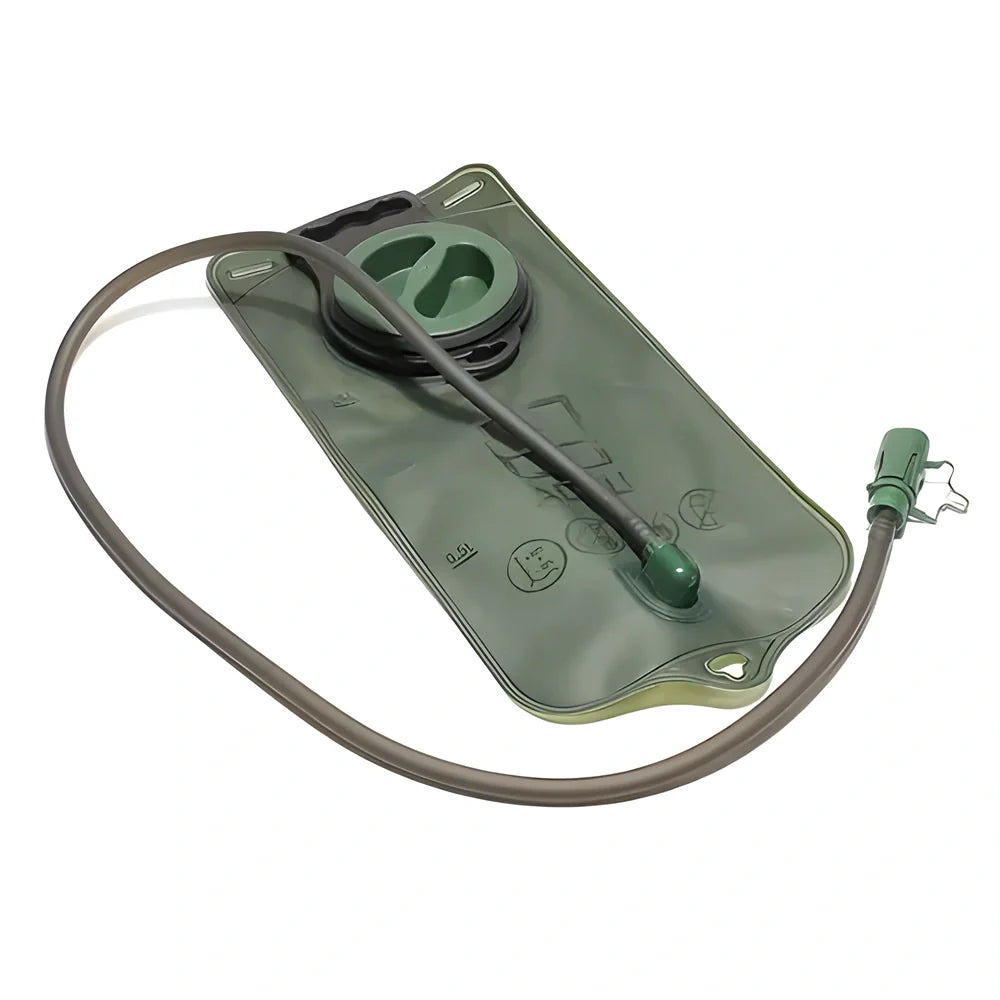 2L TPU Hydration System in army green color, designed for outdoor activities and active lifestyles
