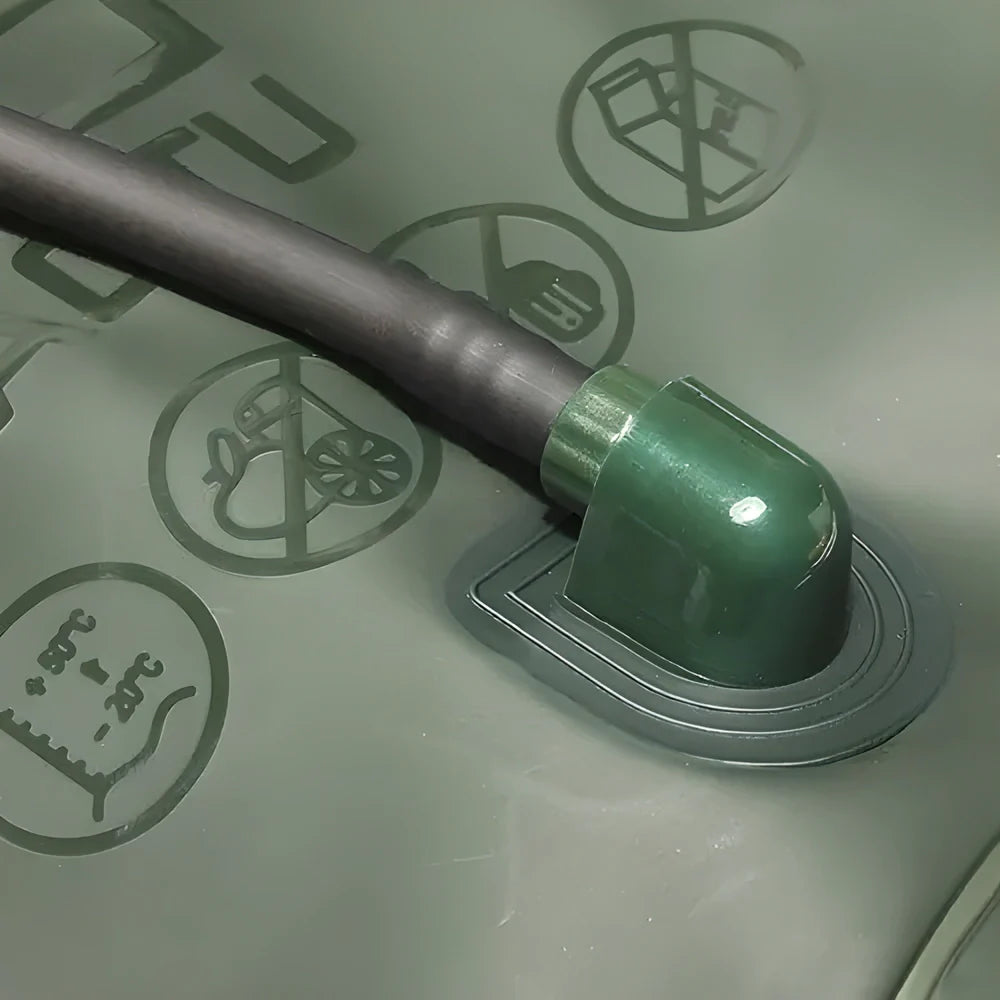 2L TPU Hydration System in army green color, designed for outdoor activities and active lifestyles