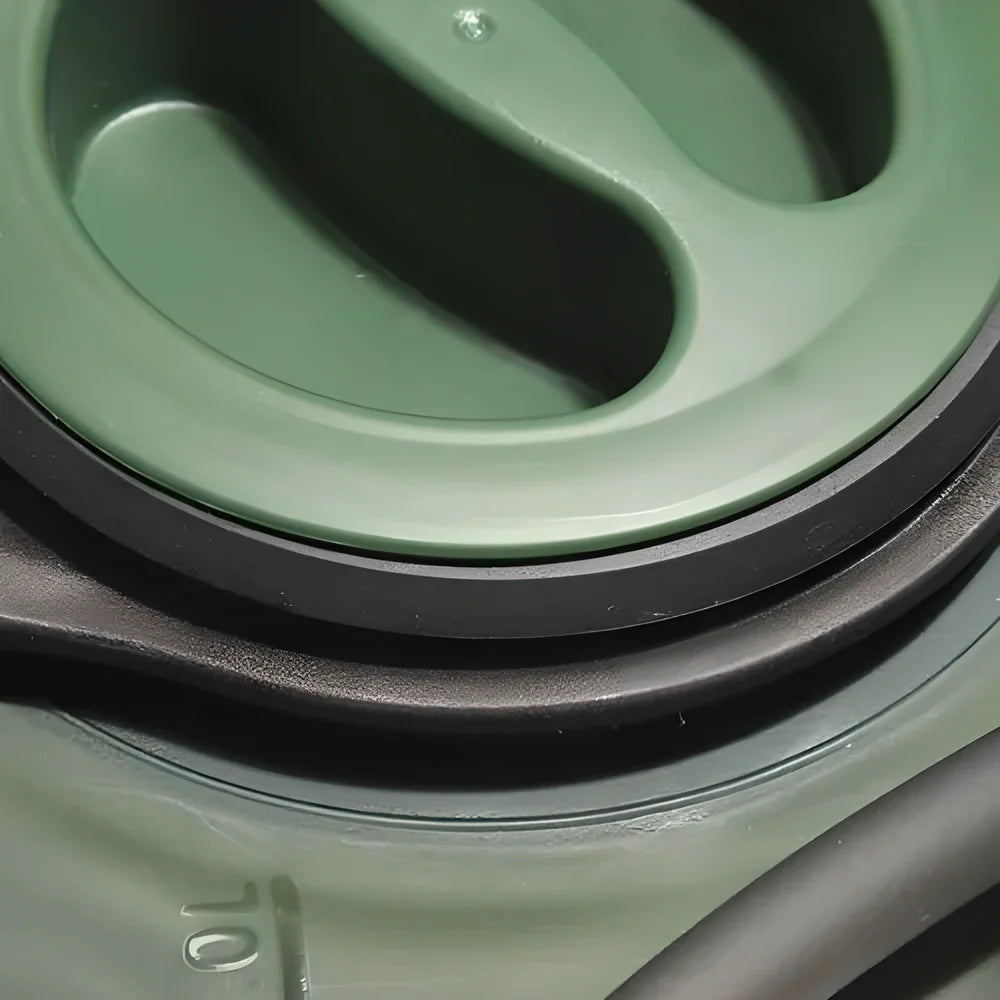 2L TPU Hydration System in army green color, designed for outdoor activities and active lifestyles